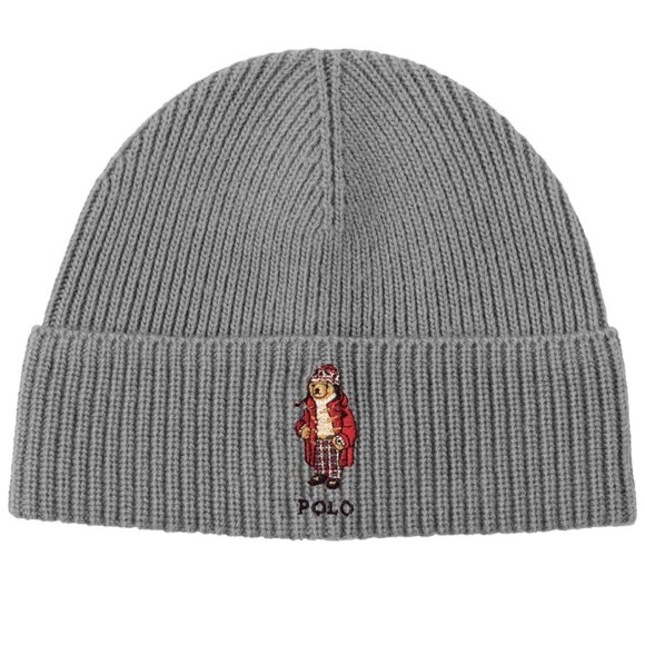 Polo Ralph Lauren Men's Holiday Bear Beanie - Andover Heather - Picture 1 of 2